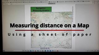 Measuring distance on a map using a sheet of paper