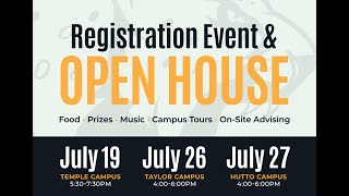 Temple College Registration \u0026 Open House Events - Fall 2022