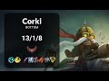 Corki vs Jhin BOTTOM - KR GRANDMASTER Patch 14.22