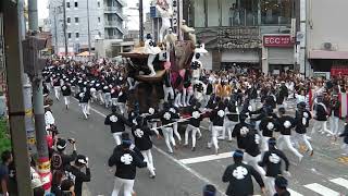 平成30年だんじり動画　岸和田地区パレード（9月15日）中町