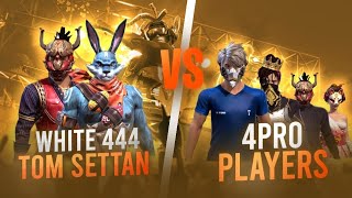 White 444🐰 \u0026 Tom Settan✨ Vs 4 Pro Players😮🔥|Only Red Numbers💥❤