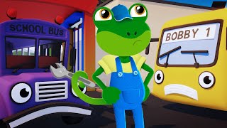 Gecko and Colourful BUSES! Gecko's Garage! Truck Cartoons For Kids! Learning For Toddlers