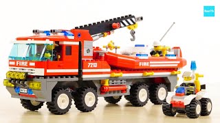 レゴ シティ オフロード消防自動車と消防艇 7213 ／ LEGO City Off-Road Fire Truck \u0026 Fireboat Speed Build \u0026 Review