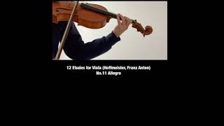 Hoffmeister : 12 Etudes for Viola No.11 Allegro ビオラ