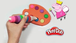 How To Make Play Doh Paint Palette and Water Paint Creative DIY Fun for Kids with Modelling Clay