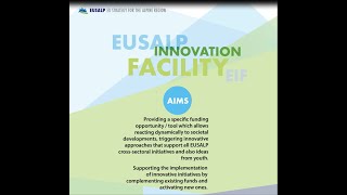 Teaser - EUSALP cross-sectoral innitiatives: What is the EUSALP Innovation Facility - EIF?