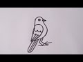 how to draw a sparrow easy sparrow bird drawing from number 5 sparrow drawing easy way