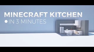 3 Minute Minecraft Kitchen Build Tutorial #1