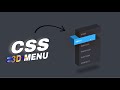 CSS Isometric Menu Hover Effects // HTML CSS 3d Menu