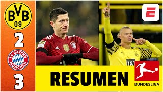 Borussia Dortmund 2-3 Bayern Munich. DOBLETE de Lewandowski. GOLAZO de Erling Haaland | Bundesliga