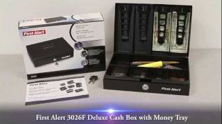 First Alert 3026F Deluxe Cash Box with Money Tray