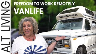 SOLO FEMALE VANLIFE | Freedom to work remotely and explore nature | VAN TOUR | RV LIVING