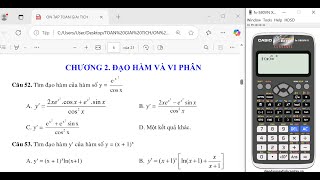 Dùng máy tính fx580 tính Đạo hàm và vi phân - Ôn tập chương 2