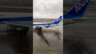 【エンジン始動】雨の日に楽しめる光景　#エンジンスタート #ターボファンエンジン#b767 #ana