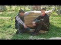 sawing up a colorado spruce in Årås sweden logosol