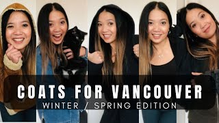 COATS FOR VANCOUVER WEATHER || Aritzia, Lululemon, Helly Hansen, Free People, Anthropologie