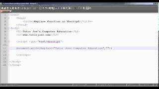 Replace Function In Vbscript Tamil
