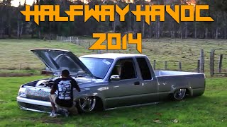 A bagged mercedes with minitrucks? Halfway Havoc 2014