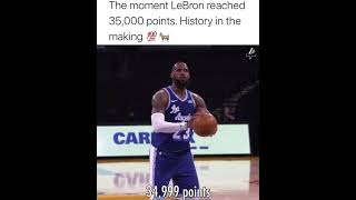 WHEN LEBRON JAMES REACHED 35,000 POINTS MOMENT!!!