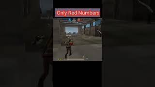ONLY RED NUMBERS FREEFIRE GAMEPLAY STATUS. #youtube #shortsvideo #freefire #mrproloy .