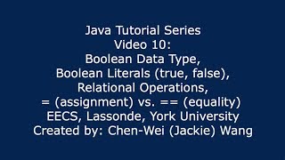 EECS1021 Java Tutorial 10