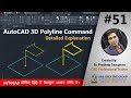 AutoCAD 3D Polyline Command AutoCAD Tutorials 51 | Hindi/Urdu #autocad 2021-25 #cad #design #3d