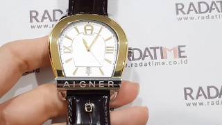 Aigner Verona II White Dial Brown Leather