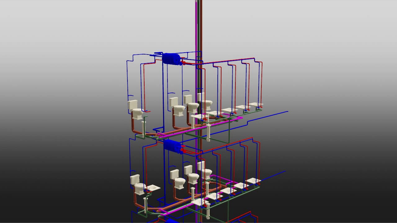 REVIT MEP Plumbing & Drainage 3d Model - YouTube