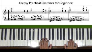 Czerny Practical Exercises for Beginners Op. 599, No. 33 Piano Tutorial