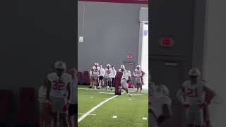 Caleb Downs in action at his first Ohio State spring practice