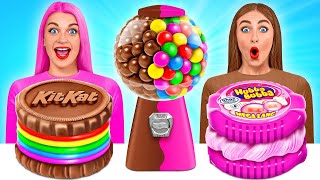 Bubble Gum vs Chocolate Food Challenge by TeenDO Challenge
