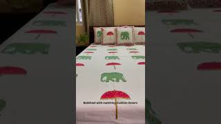 hand block printed cotton bedsheets #bedsheets #jaipur #bedcover