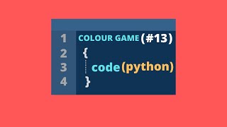 COLOR GUESSING GAME IN PYTHON | WITH SOURCE CODE