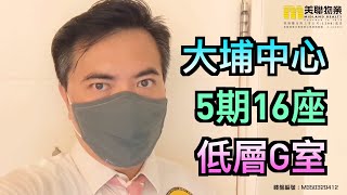 【代理Ronald推介】大埔中心5期16座低層G室