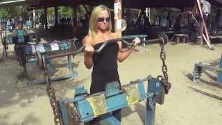 Jessica MacMillan IFBB Pro Visits Kachalka Open Air Gym in Kiev, Ukraine