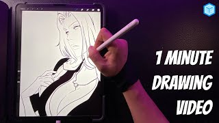 1 MINUTE #SHORT VIDEOS | DRAWING RANGIKU MATSUMOTO - BLEACH