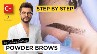 Powder Brows training - Step by Step | Permanent Make up course | Powder Brows C
