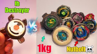 Ib Destroyer Nutbolt Vs Handmade Beyblade Battle | Really Good Beyblade ?