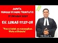 LUKAS 11:27-28 (Jamita Minggu XX Dung Trinitatis, 17 Oktober 2021)