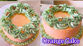 Eggless orange cake with Icing ऑरेंज केक रेसिपी आइसिंग के साथ