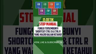 Fungsi Tersembunyi Shortcut CTRL D dan CTRL R yang wajib kalian ketahui #shorts  #exceltutorial