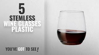 Best Stemless Wine Glasses Plastic [2018]: TOSSWARE 14oz Vino - recyclable wine plastic cup - SET