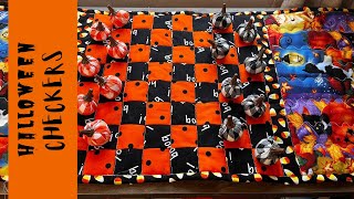 Halloween checkers Quilted Game