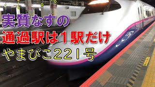 【プチ乗車記】東北新幹線 やまびこ 221号 車内チャイム 大宮駅 入線シーン 発車シーン 自動放送 JR東日本 E2系 10両編成単独運用