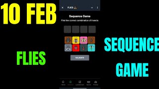 Flies Sequence game 10 February | FLIES Sequence Game Today | FLIES Puzzle Insects Today
