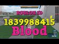 BLOOD Roblox Song Codes