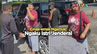 Warga Geram, Emak-emak Berplat Merah Ngamuk Usai Senggol Motor