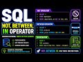 SQL NOT BETWEEN & IN Operator Explained | Filter Data Like a Pro