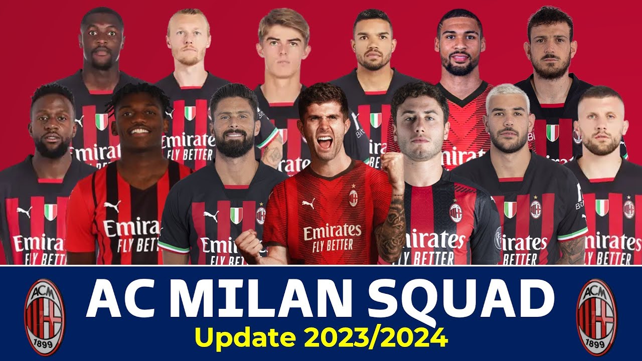 AC Milan Squad 2023/24 With Christian Pulisic | AC Milan Squad Update ...