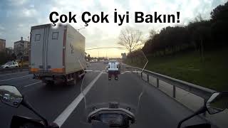 İstanbul'da Trafik Çilesinin Motosikletle Çözümü / TEM Trafiği / İstoç Mahmutbey Gişeleri Arası